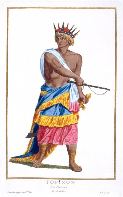 Koning Tofizon van Dadra, 1780 door Pierre Duflos